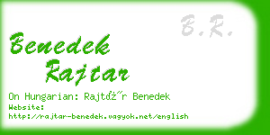 benedek rajtar business card